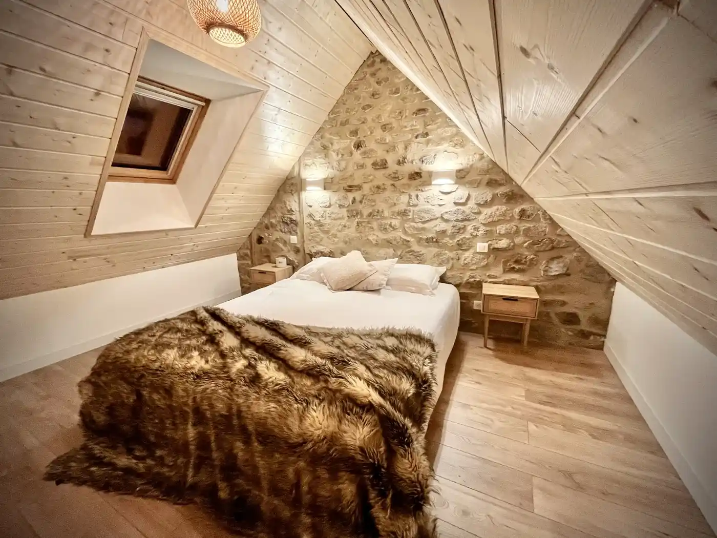 vue intéreur d'une chambre confortable