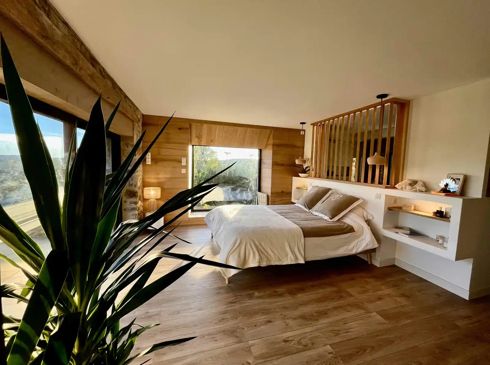 vue intéreur d'une chambre confortable