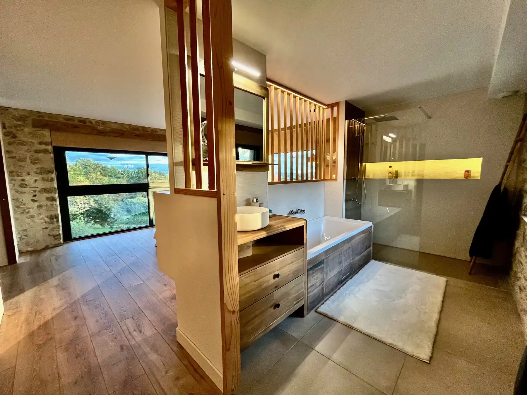 vue intéreur d'une chambre confortable