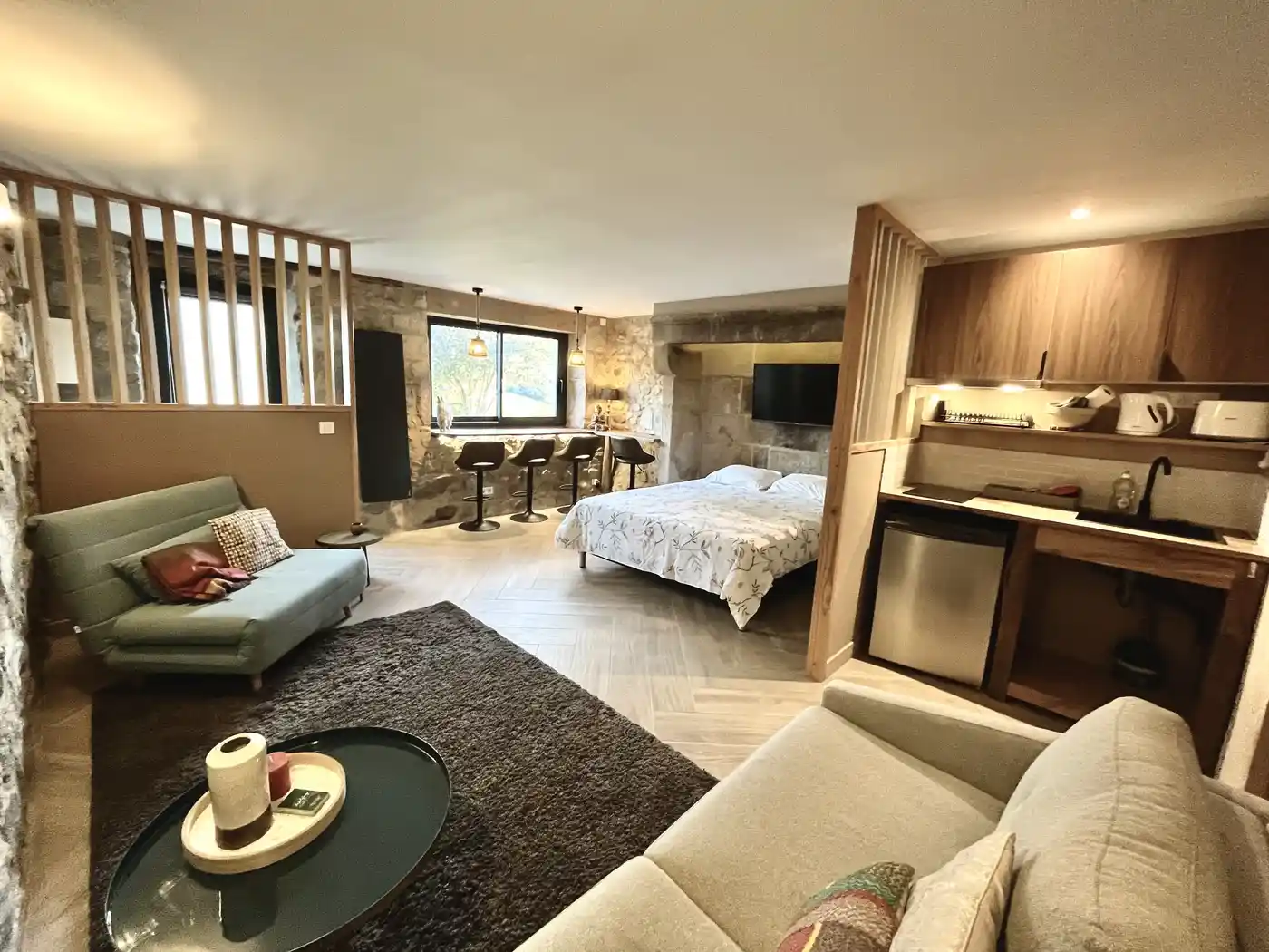 vue intéreur d'une chambre confortable