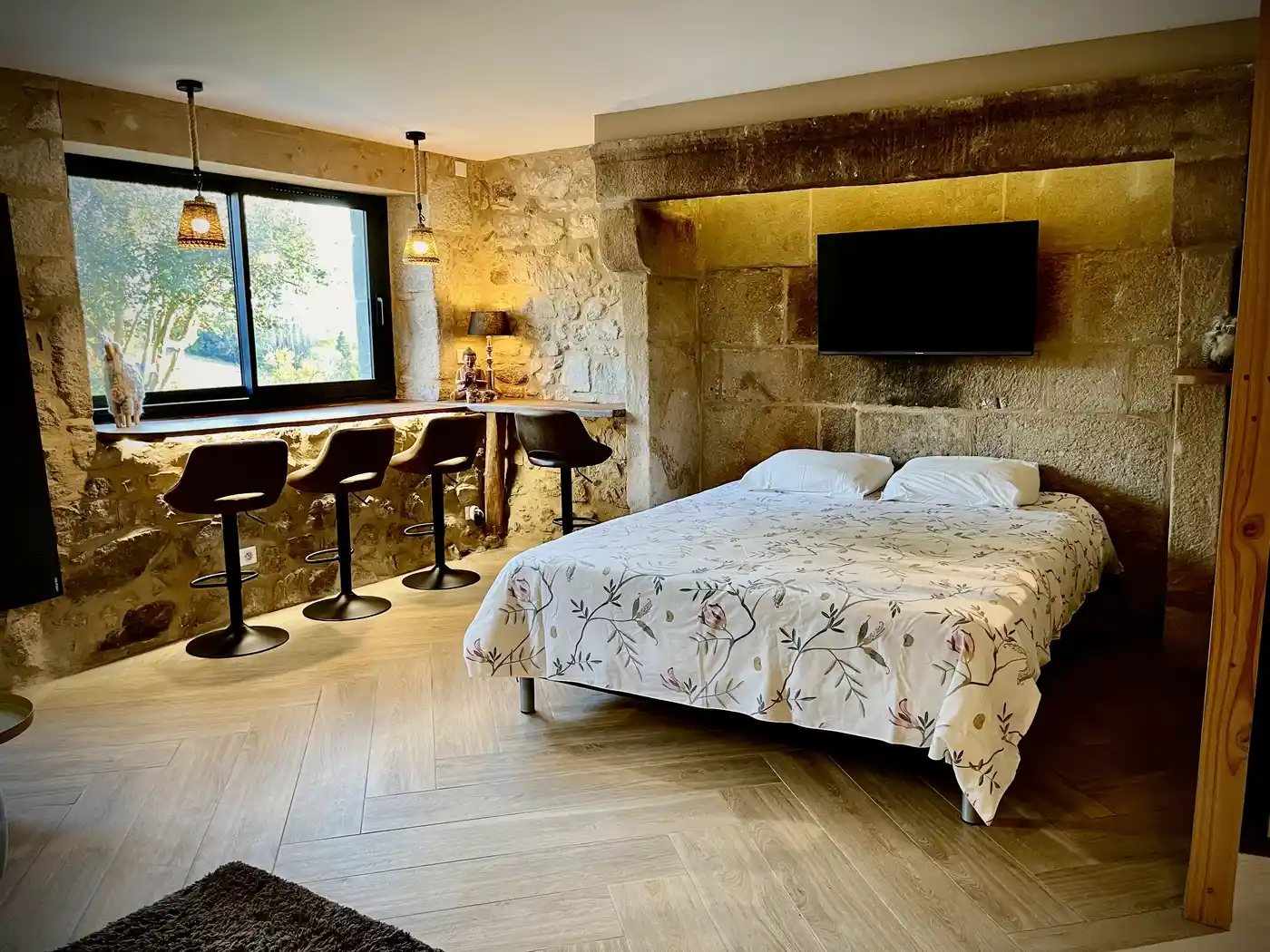 vue intéreur d'une chambre confortable